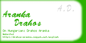 aranka drahos business card
